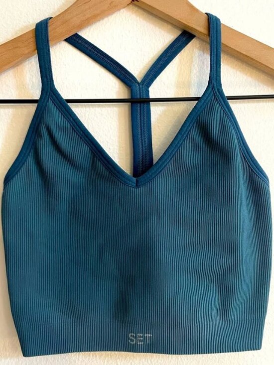 SET Active Tops - SET Active Sculptflex Ribbed V crop top